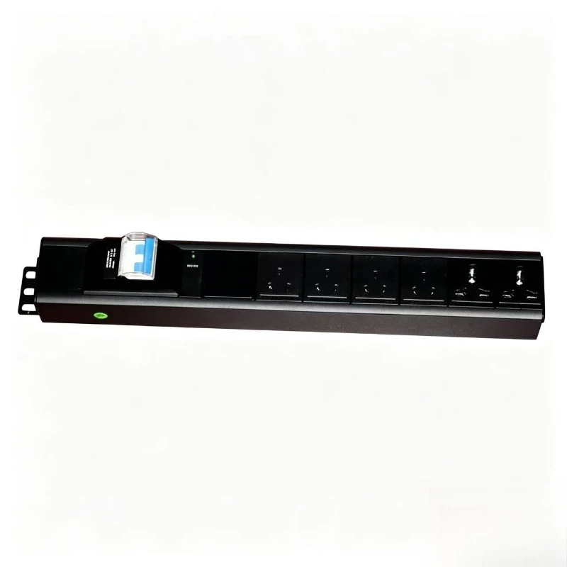 Audio power filter socket emi anti-interference and anti-overload 6slot national standard 10a 220v cabinet pdu purifier