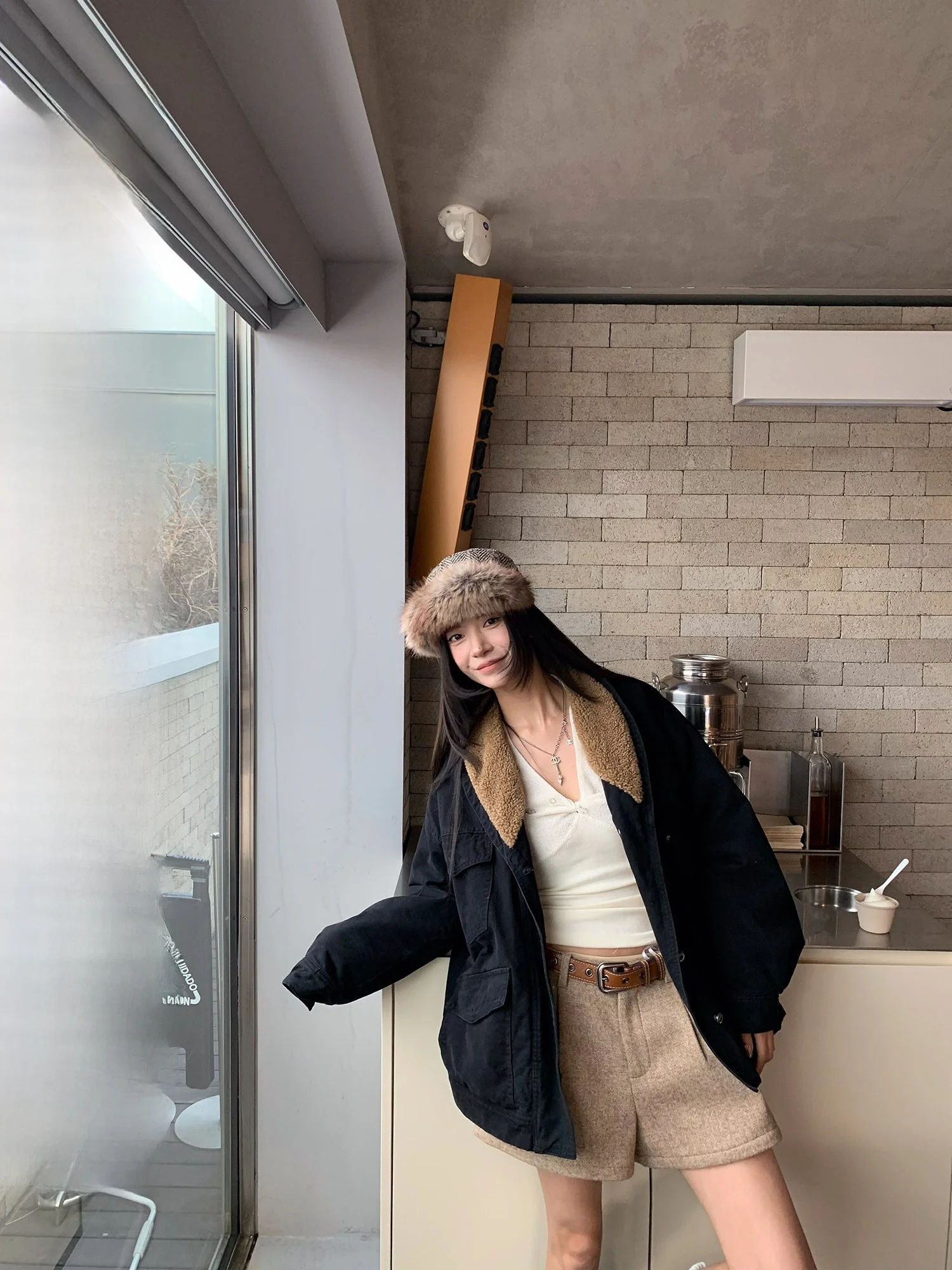 

Casual Sle Pure Cotton Loose Fit Cool Workwear Jaet for Women Button Closure Long Sve Mid-Length Coat by Tooth Braet...