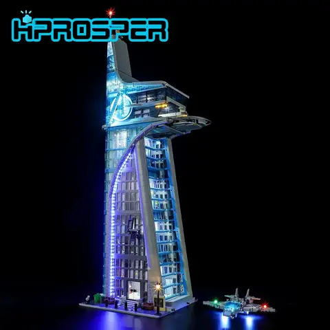 레고 76269 마블 어벤져스 타워용 HPROSPER 5V LED 조명(모델 없음) 배터리 박스로 빌딩 블록을 밝혀보세요