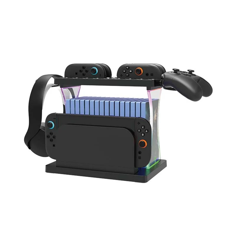 

FFYY-For Switch2 Multi-Function Storage Bracket For Joy-Con Charging Base For Switch2 CD Disc Storage Rack For Switch2