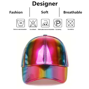 Unisex Regenbogenfarbe ändern Baseballkappe, Hip -Hop, Erwachsener, Outdoor, Freizeit, Sonne, Schnappschuss, PU, wasserdicht, Mode 11 Hauptverkäufe Arco Iris Cat - №4