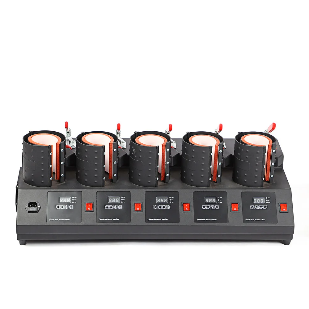 

Five Station Mug Heat Press Machine for Tumbler Mug Sublimation Transfer Printing