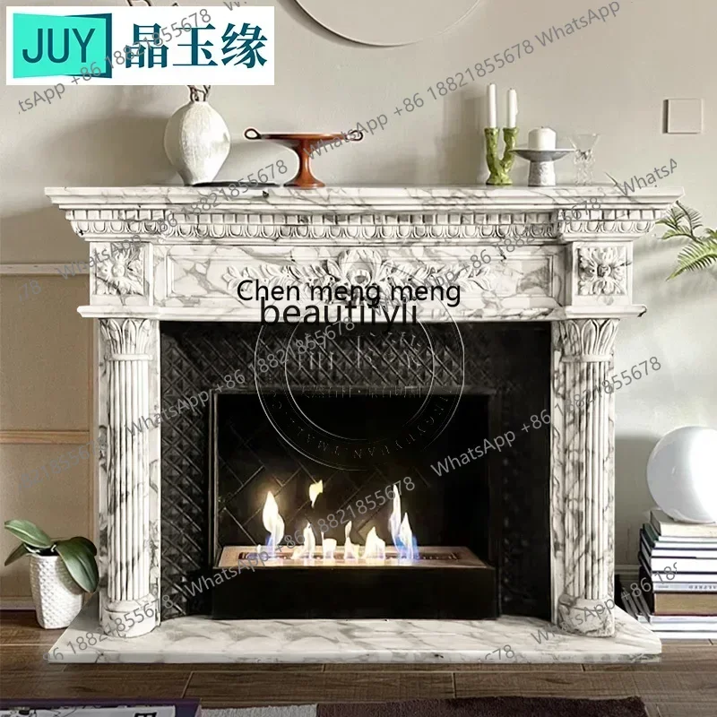D178 Y 天然大理石暖炉装飾キャビネット模様石彫り大型白石暖炉彫刻