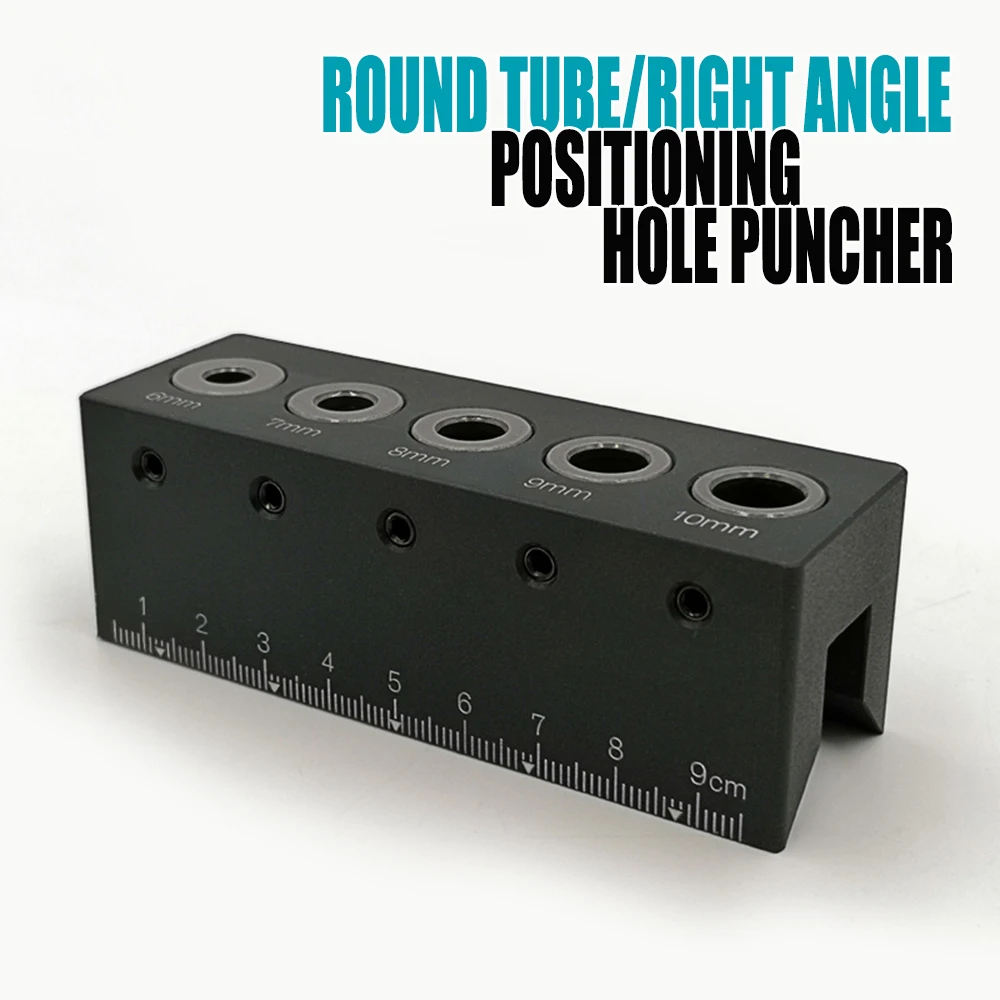 90องศาตรงเจาะคู่มือ Jig Kit ชุดอลูมิเนียม Hole Locator Doweling Jig งานไม้เครื่องมือ