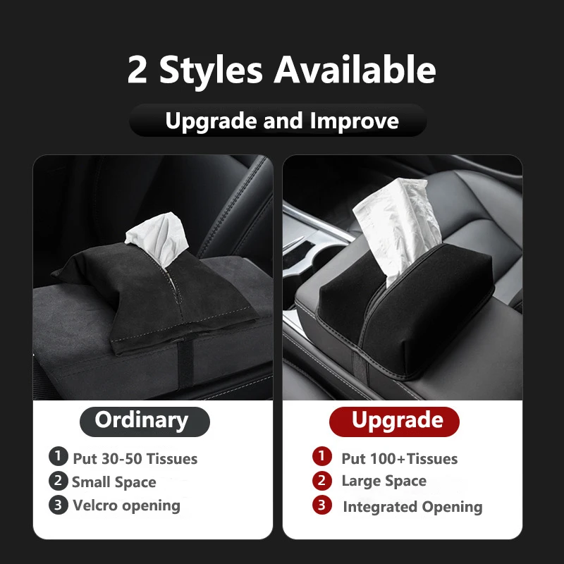 For Tesla Model 3 X S Y Popular Car Tissue Box, Hidden Back Hanging Tissue Bag For Tesla Model 3 Highland 2024 Automotive