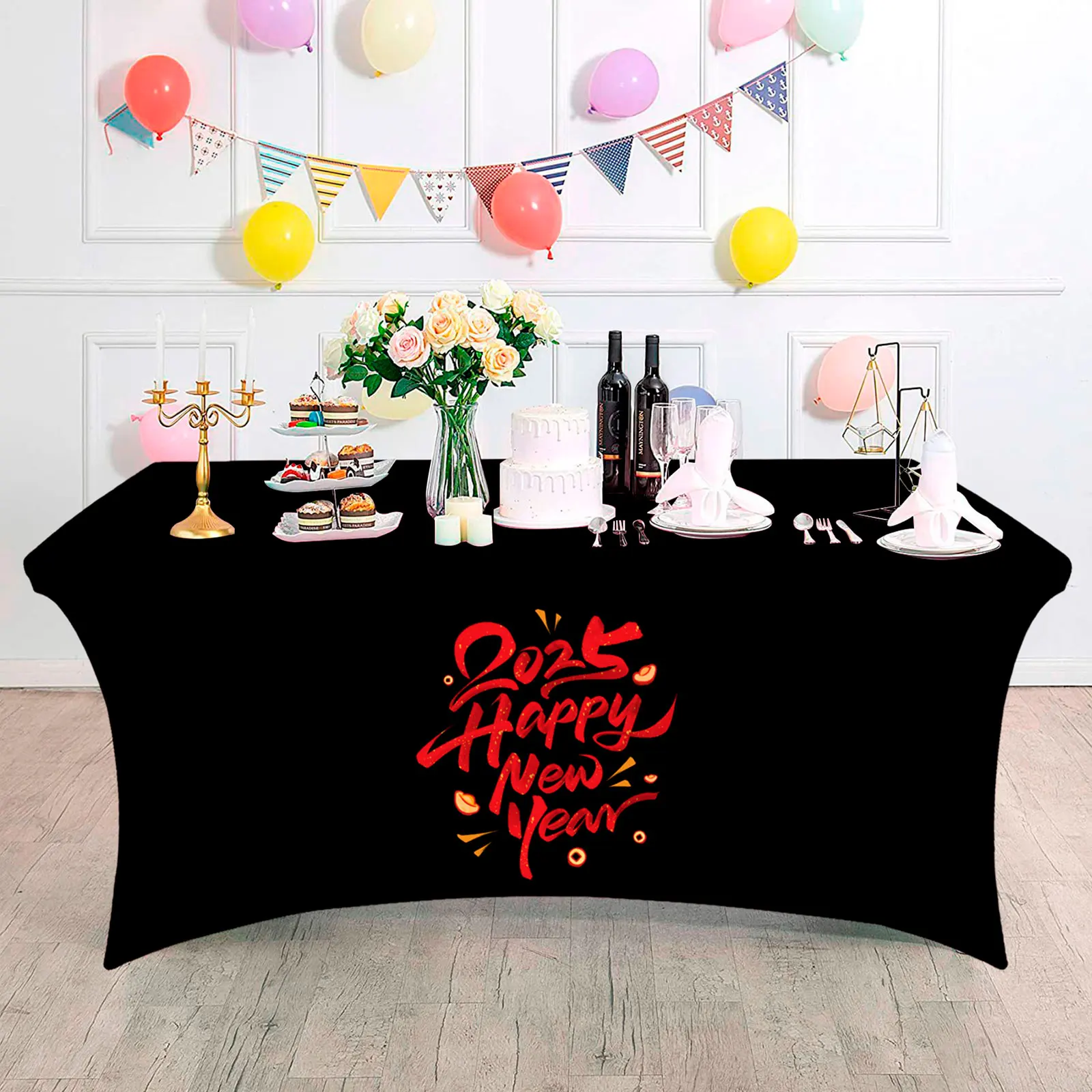 4ft6ft8ft Birthday Party Tablecloth Trade Show Rectangular Tablecloth Event Wedding Tablecloth Customizable Logo