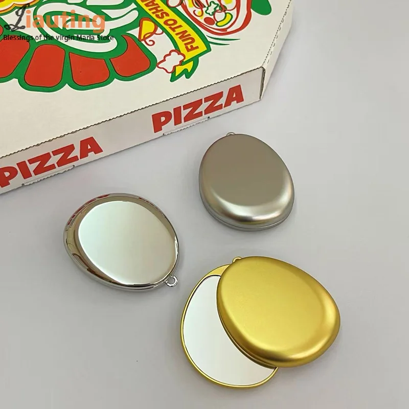 مرآة تجميل على شكل أويستر على الوجهين، مرآة قابلة للطي، مرآة حمل للفتيات، مرآة زينة مدمجة غير قابلة للكسر