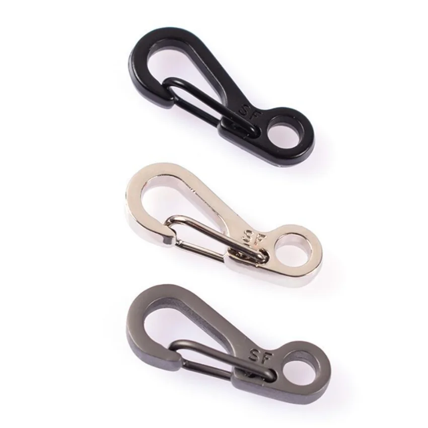 Outdoor Equipment Survival EDC Paracord Carabiner Snap 10 Pcs Mini Spring Clip Camping Hiking Hook Backpack Tactical Buckle Clip