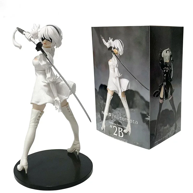 15Cm Nier:automata Yorha nr. 2-type B Pvc Anime Actiefiguren Modelcollectie Ornament Anime Cartoon Model Speelgoed Meisje Jongen Cadeau