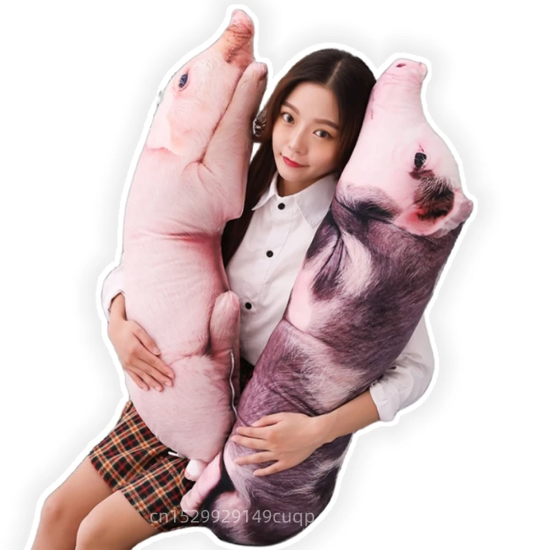 50/70/90cm Simulated Sleeping Pig Plush Pillow Animals Stuffed Pillows Kids Adults Pets Bolster Sofa Chair Decor Friend Gift