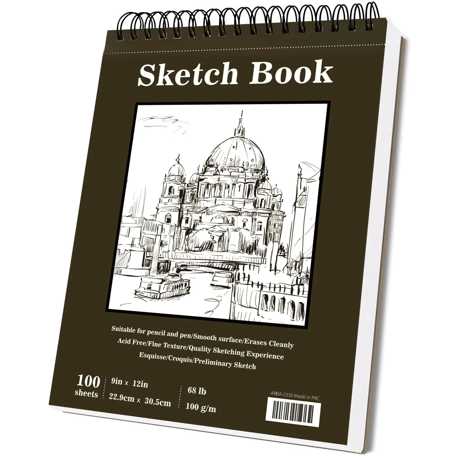 Sketchbook for Drawing, Paper Drawing Board for Art Students, Professional Sketch Notebook Stationery