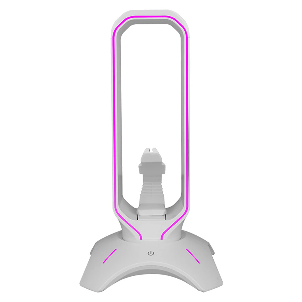 RGB Gaming Headphone Stand With USB Ports Headphone Holder Touch Control Light Desktop Gaming Headset Holder Earphone Hanger view 3