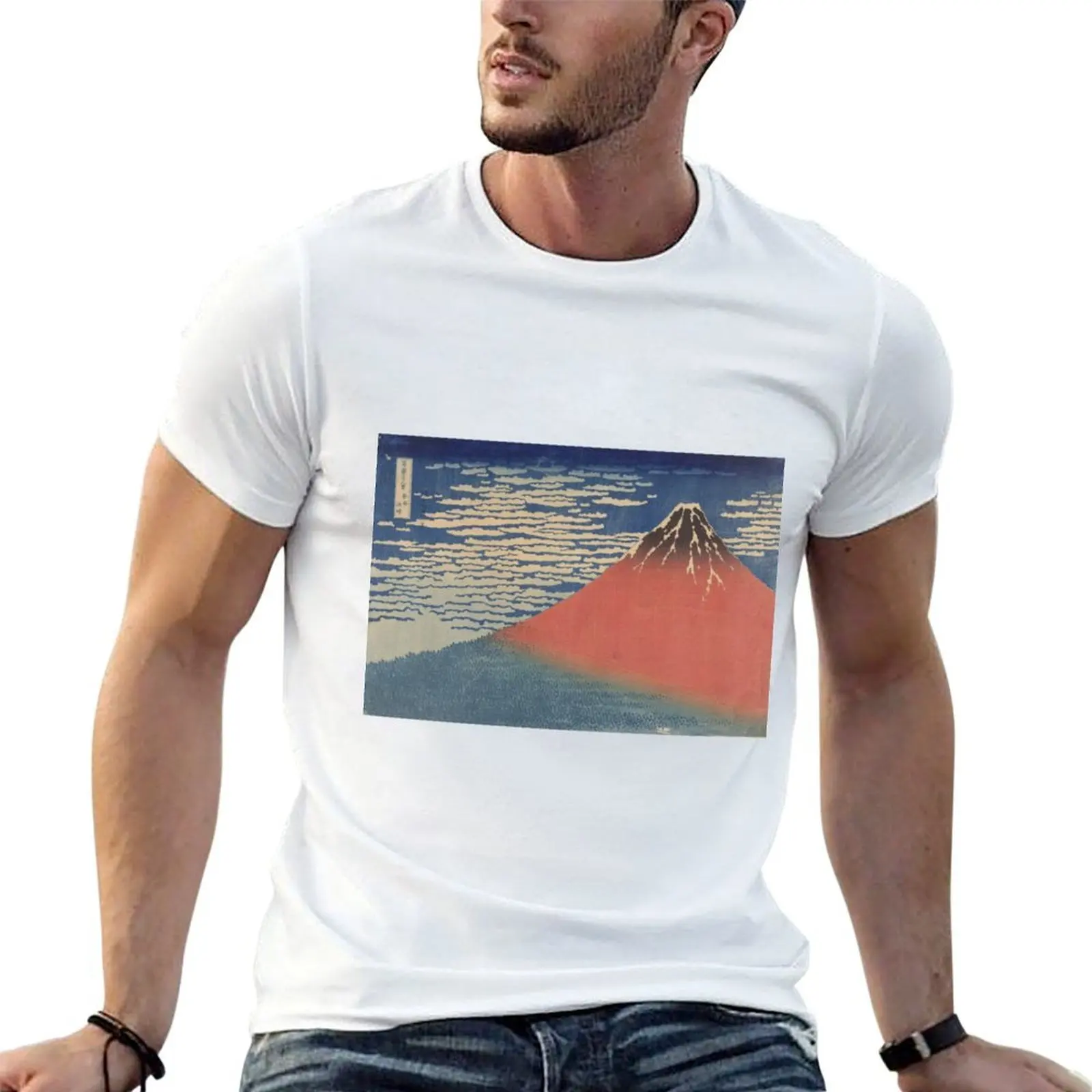 Fine Wind, Clear Morning, Hokusai T-Shirt vintage graphic tee tops luxury clothes men