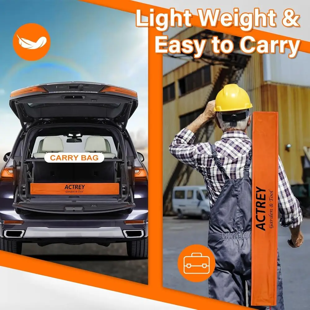 Fiberglass Truck Height Stick for 15FT Load Measurement with Adjustable Pole, Ideal for Car Haulers and Height Measuring Needs