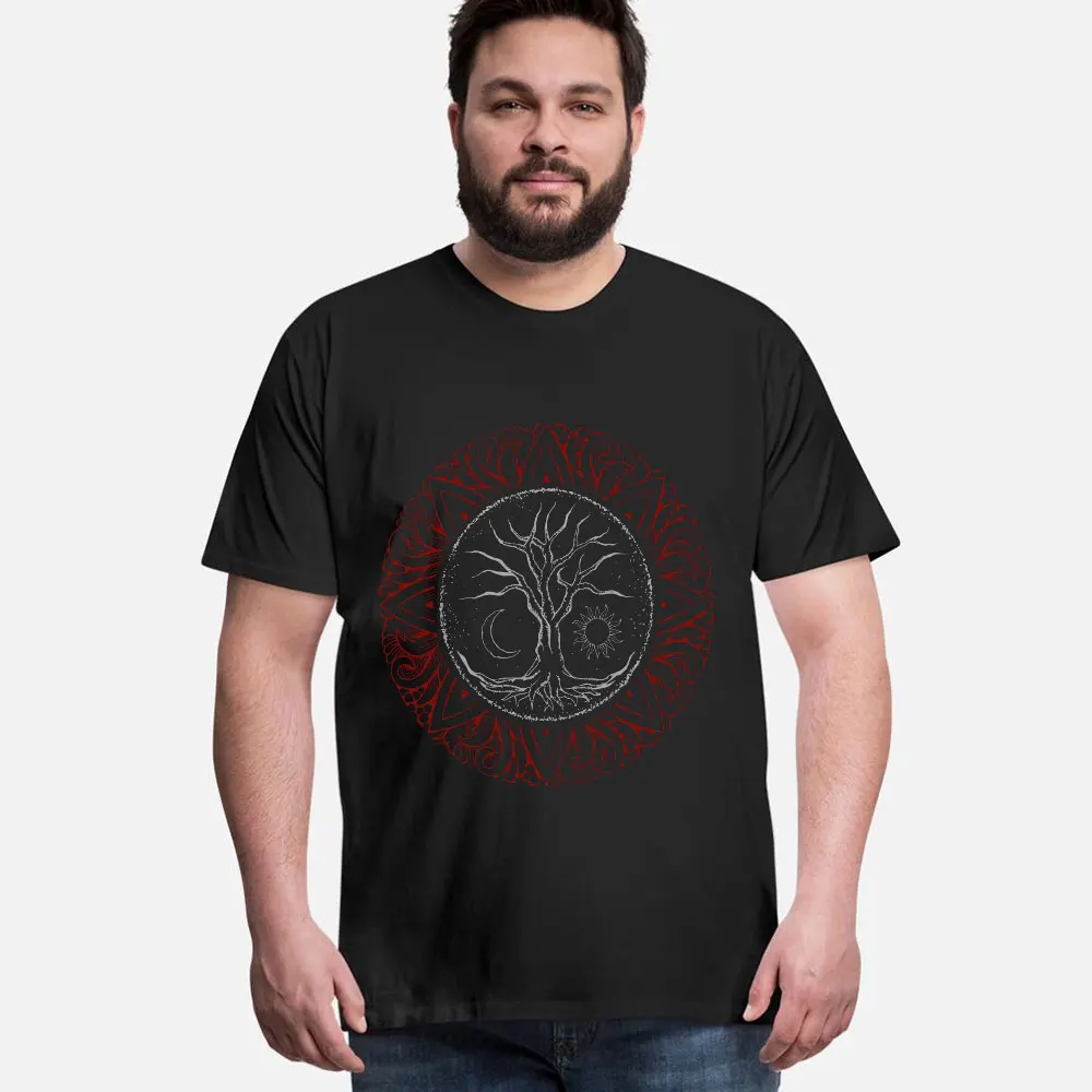 Yggdrasil Tree Of Life Viking Odin World Ash 0414 Nordic Gift T-Shirt Norse Myths Graphic clothes 100% cotton All size tops