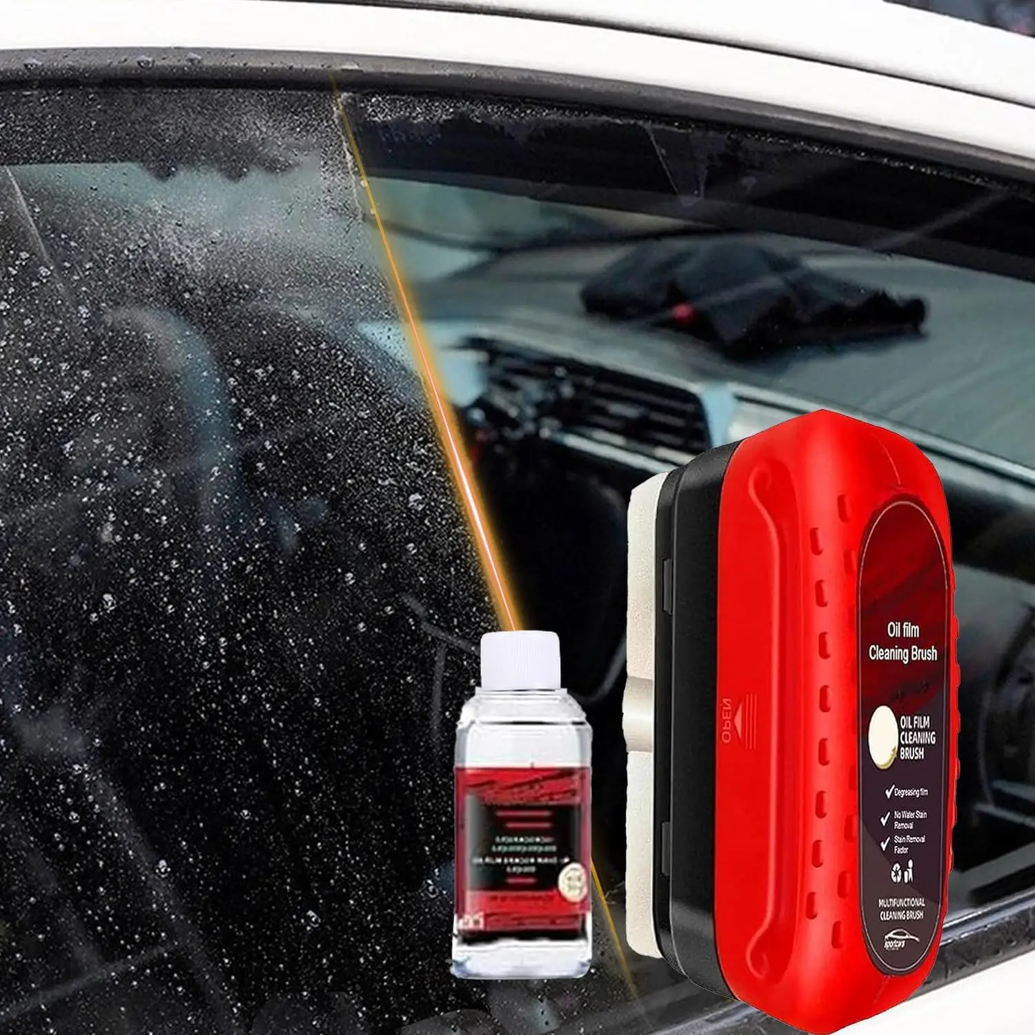 

Professional Car Windshield Oil Film Cleaner Kit, Heavy-Duty Glass Cleaning Brush for Quick Removal & Clarity Enhancement (2025)