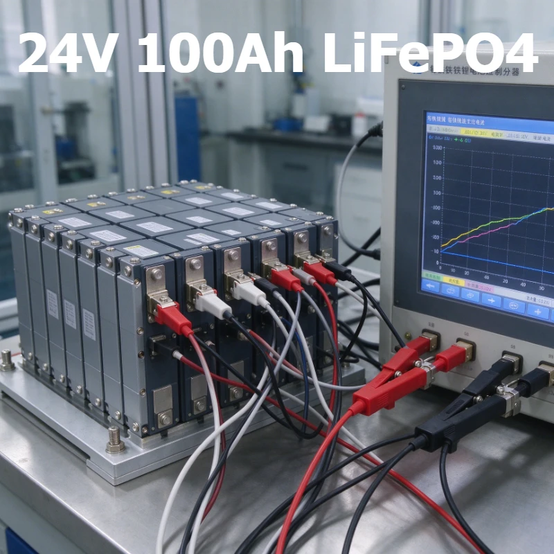 LiFePO4 24V 100Ah,built-in120A BMS,superior energy conversion rate,overload protection,suitable for land caravan energy supply