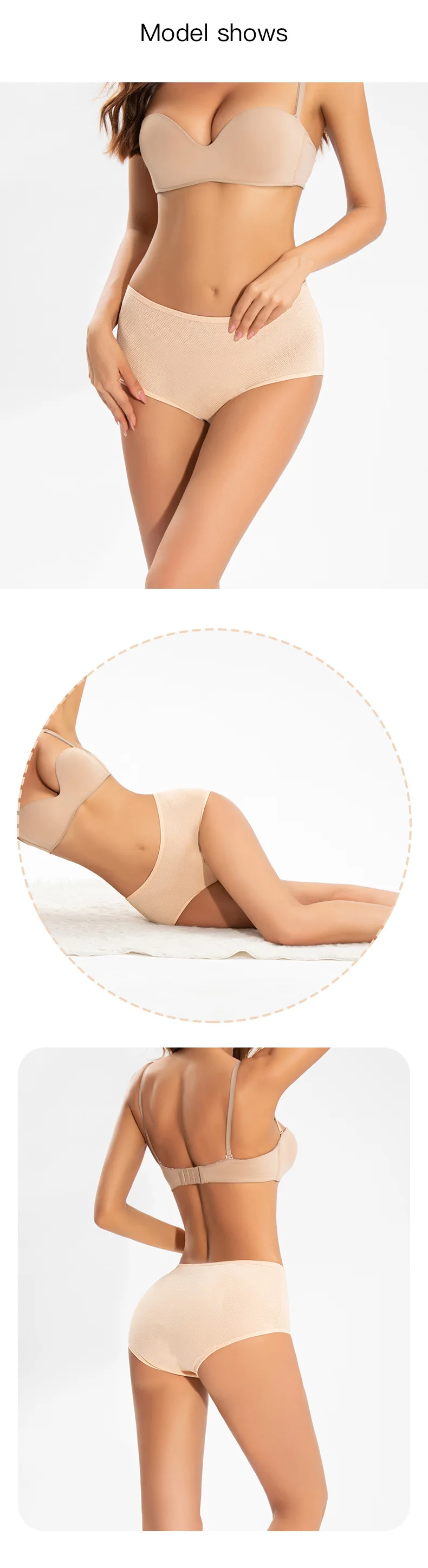 Auslaufsichere Menstruationsunterwäsche Übergröße L-8XL Periodenunterwäsche Physiologische Höschen Wasserdichte Slips Damenunterwäsche – Detail 17