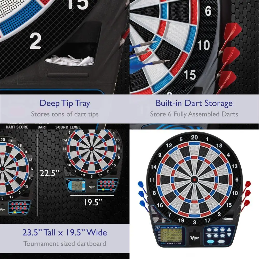 

Дартс Ultra Slim 787 с улучшенной системой очков, плавающими сегментами и автоматической системой очков