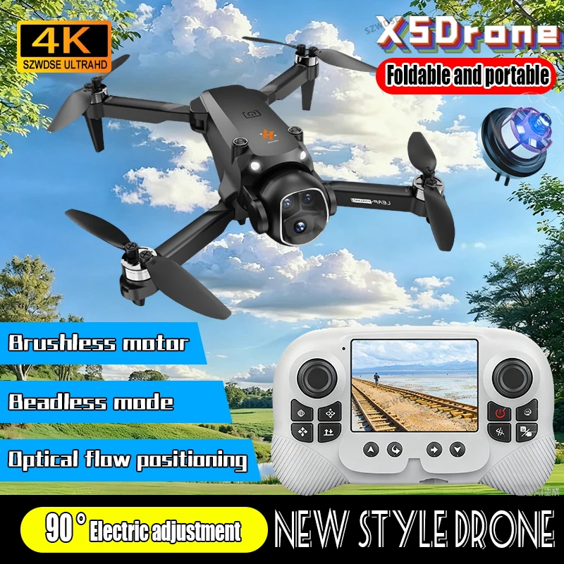 

X5 Дроны Cam 4K Профессиональный HD Аэрофотосъемка Дрон WIFI FPV Функция фиксированной высоты Бесщеточный складной квадрокоптер с дистанционным управлением
