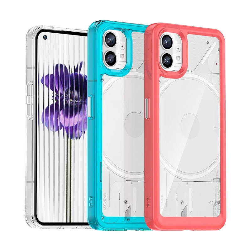 For Nothing Phone 1 Case Nothing Phone 1 (1) Cover Cases Shockproof Candy Color Silicone Phone Back Cover For Nothing Phone (1)