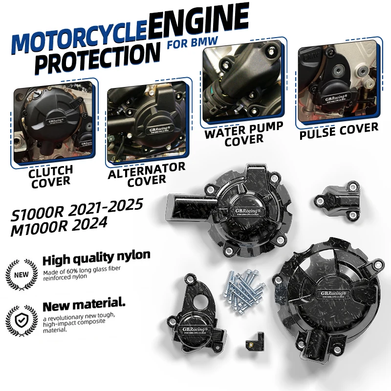Motorcycle accessories Engine Case Guard Protector Cover For GB Racing S1000 RR 2019-2025 & M1000 RR 2021-2024 S1000 R 2021-2025