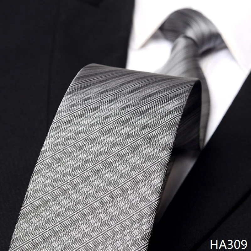 

High Quality Gray Striped Pattern Tie For Men's Formal Dress Shirt Accessories Business Banquet 8cm Wide Handmade Knotted Cravat