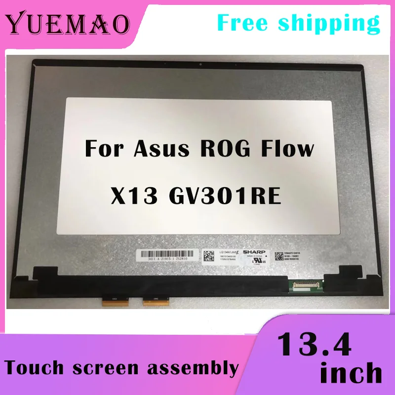 

For Asus ROG Flow X13 GV301RE 13.4" Laptop LCD Touch Screen Assembly Original Replacement 120HZ 1920x1200 40pins