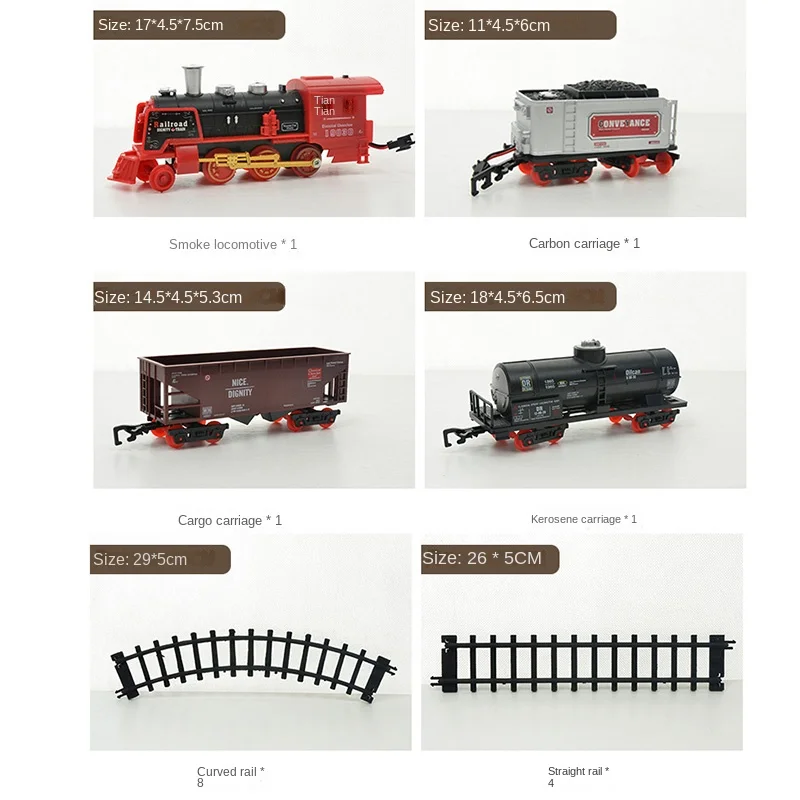 2023 Newest Electric Dynamic Steam RC Track Train Set Simulation Model Toy For Children Rechargeable Children Remote Control Toy