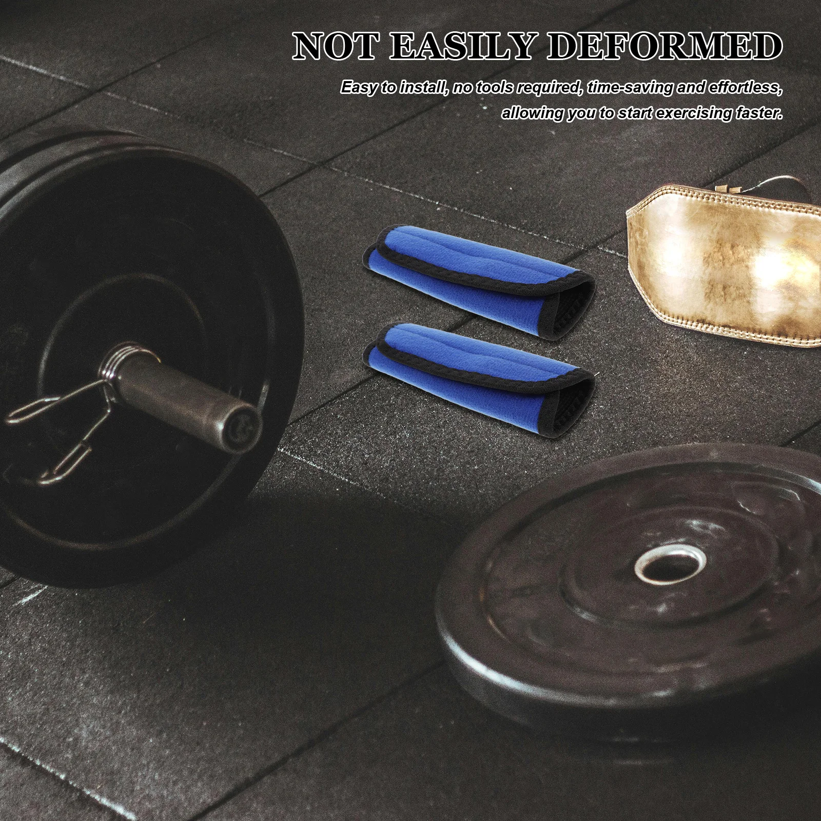 

2Pcs Anti Slip Barbell Pad Soft Pads for Dumbbells Gym Bar Protection No Tools Required for Installation Horizontal Bar Pad