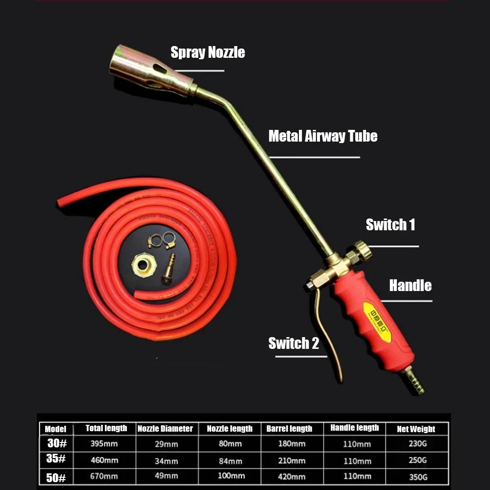

Household Barbecue Stove Gas Spark Torch Flame Injector Gas Liquefied Gas Pig Head Combustion Spray Gun Head