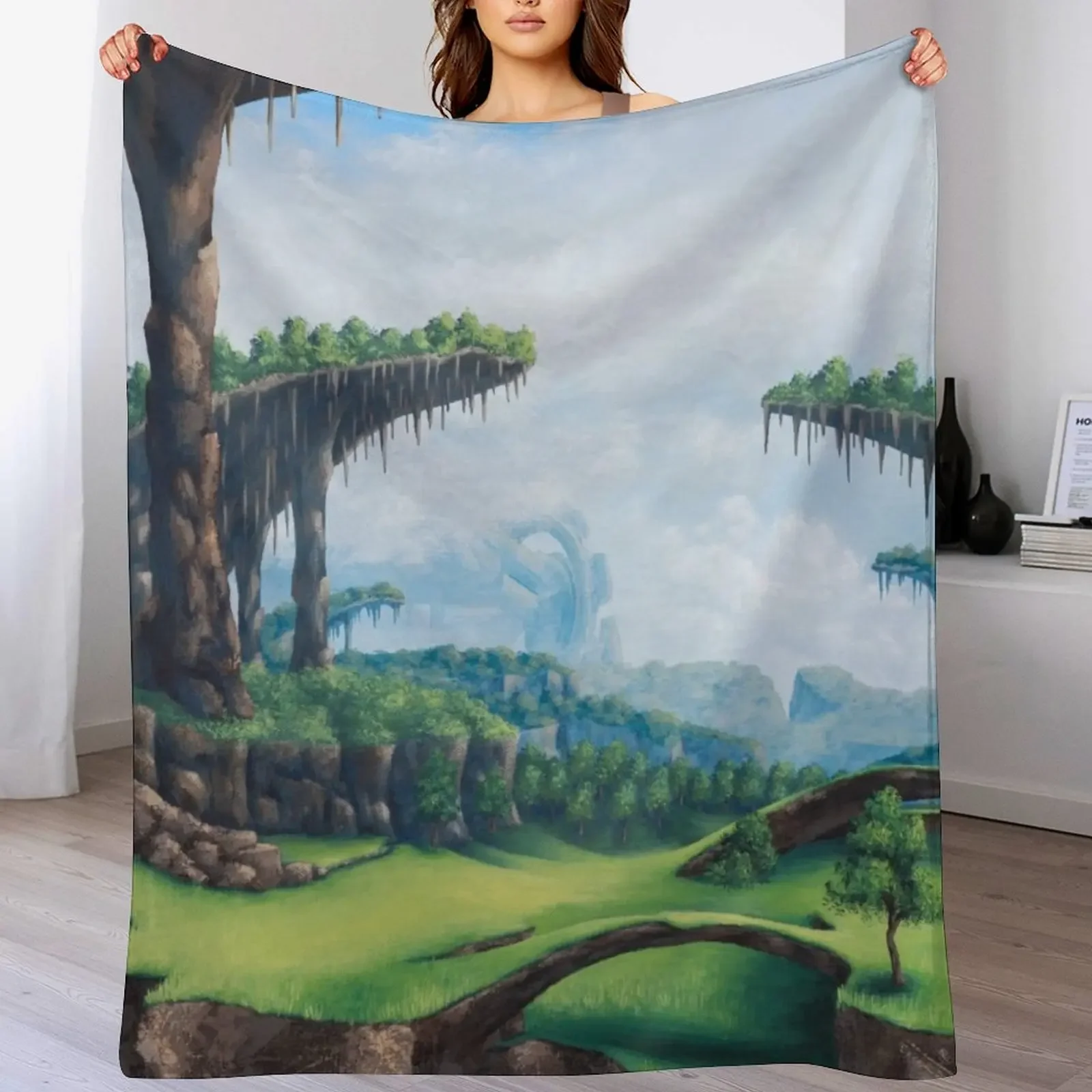 

Pastoral Plains Throw Blanket for babies for winter Warm Flannel Fabric Blankets