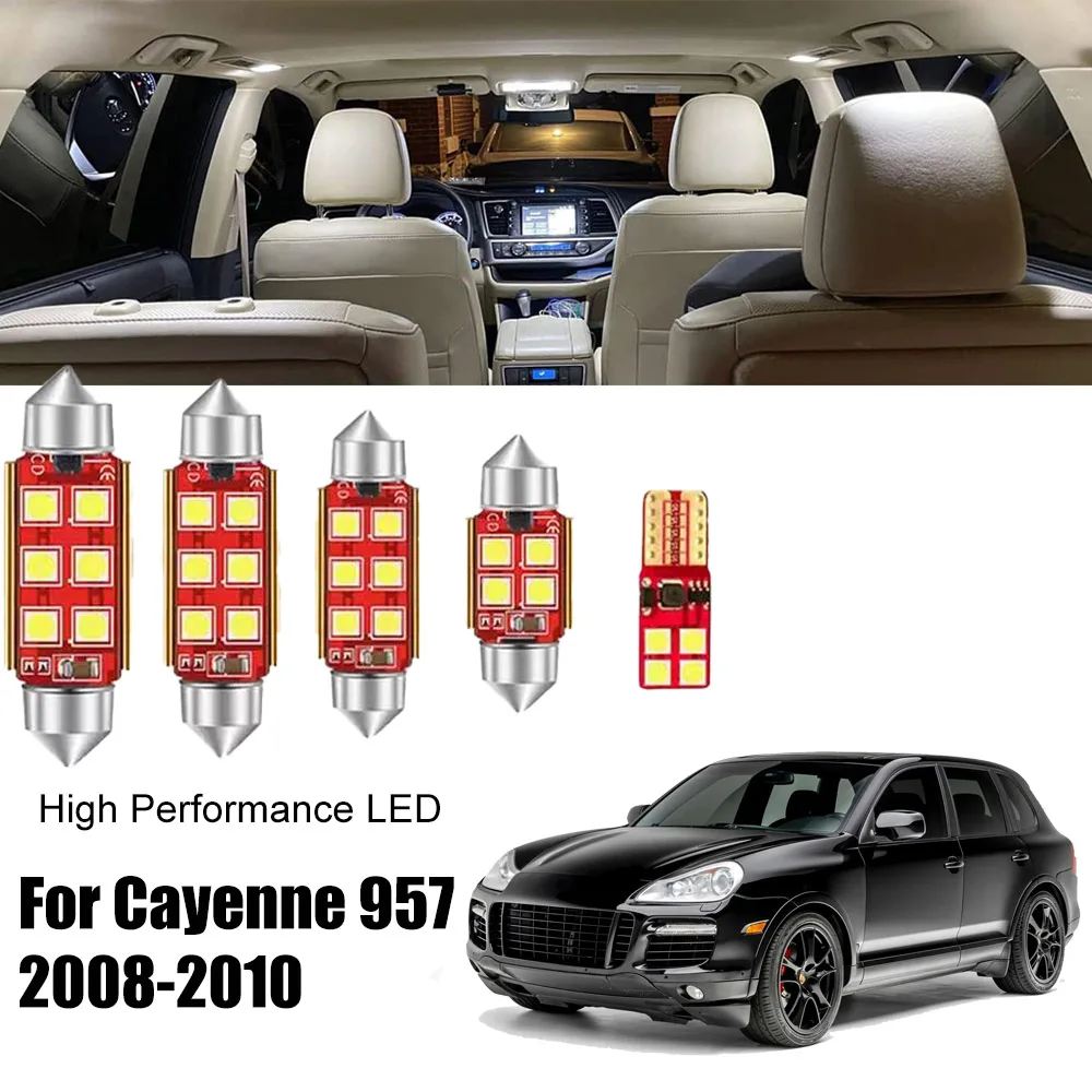 

19Pc Top Quality Led Interior Light Kit For Porsche Cayenne 957 2008 2009 2010 Led Bulbs Dome Map Canbus