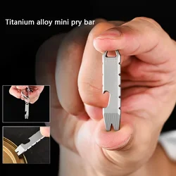 TC4 Pry Bar Titanium Alloy Mini Portable Pry Bar Mini Key Card Outdoor Survival Storage Multifunctional Bottle Opener