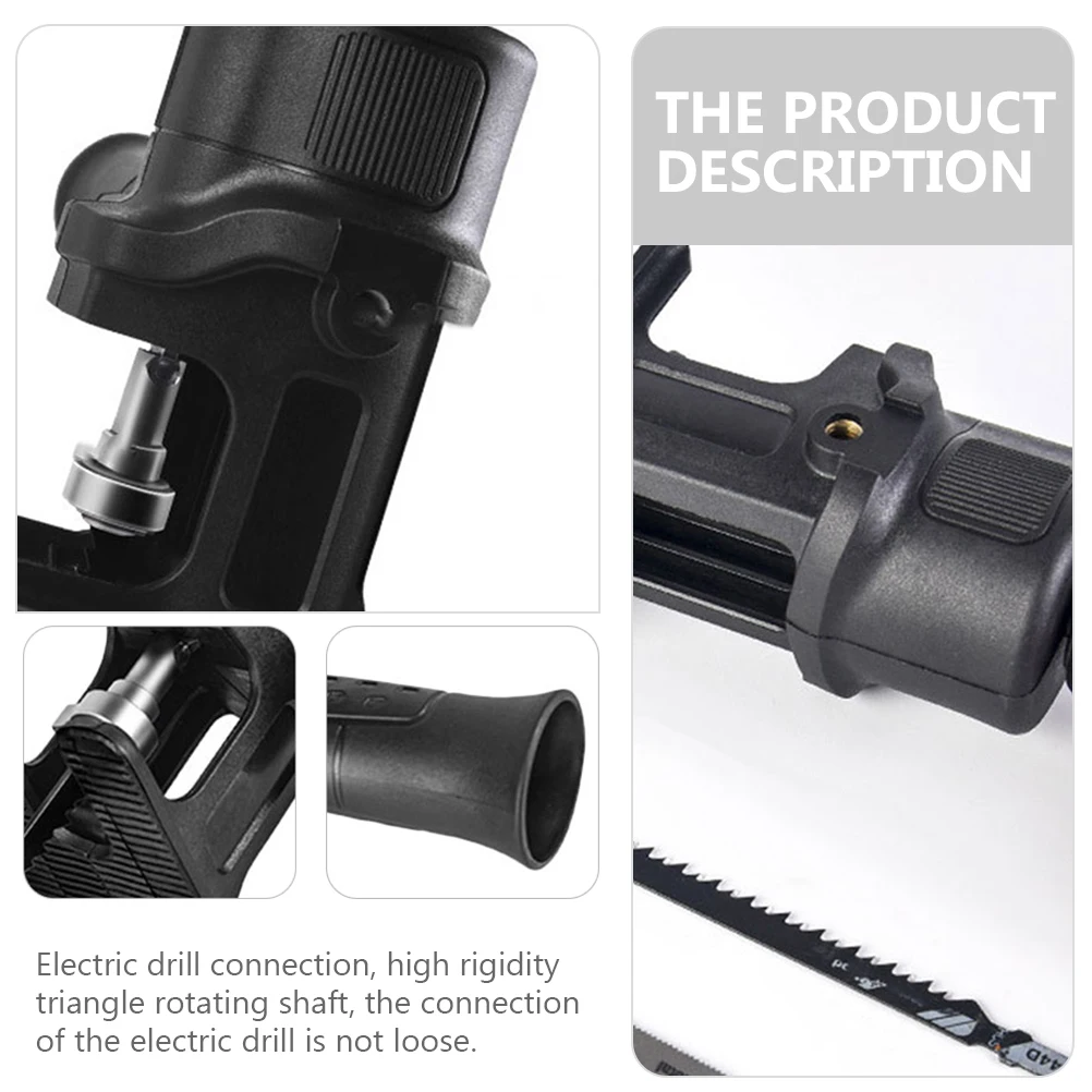 

1 Set Electric Saw Adapter For Drill High Compatibility Portable Reciprocating Converter Wood Metal Cutting Durable Abs