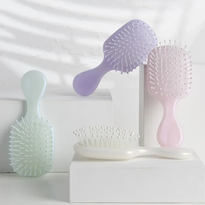 Candy Color Air Cushion Hair Comb Portable Anti-static Smooth Mini Children Hair Brush Sweet Girls Scalp Massage Hair Care Comb