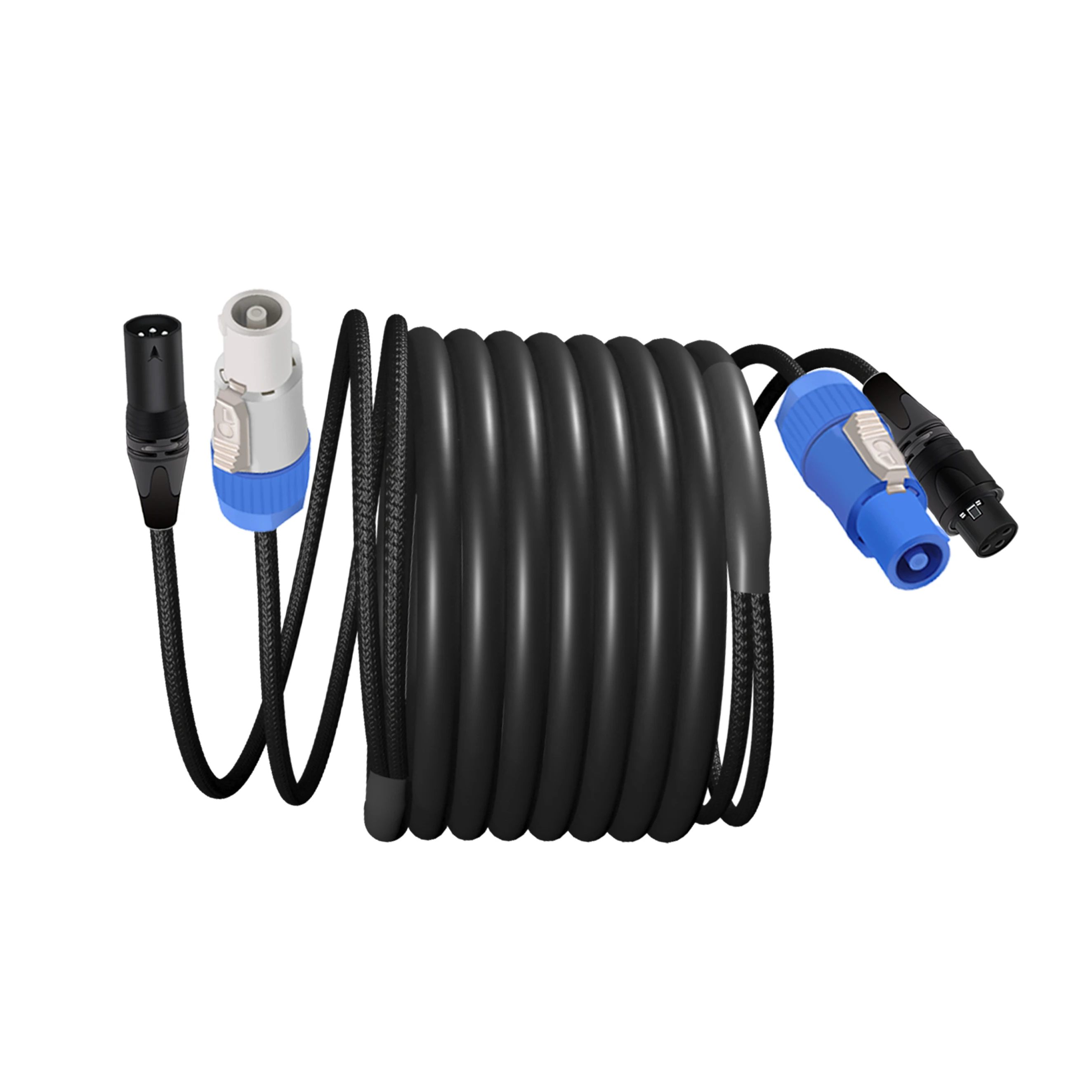 3Pin DMX Combo cable,3Pin Male to female XLR and Power Constyle Plug for Stage Lighting, 3×1.5/2.5 mm wire,for concerts,theaters