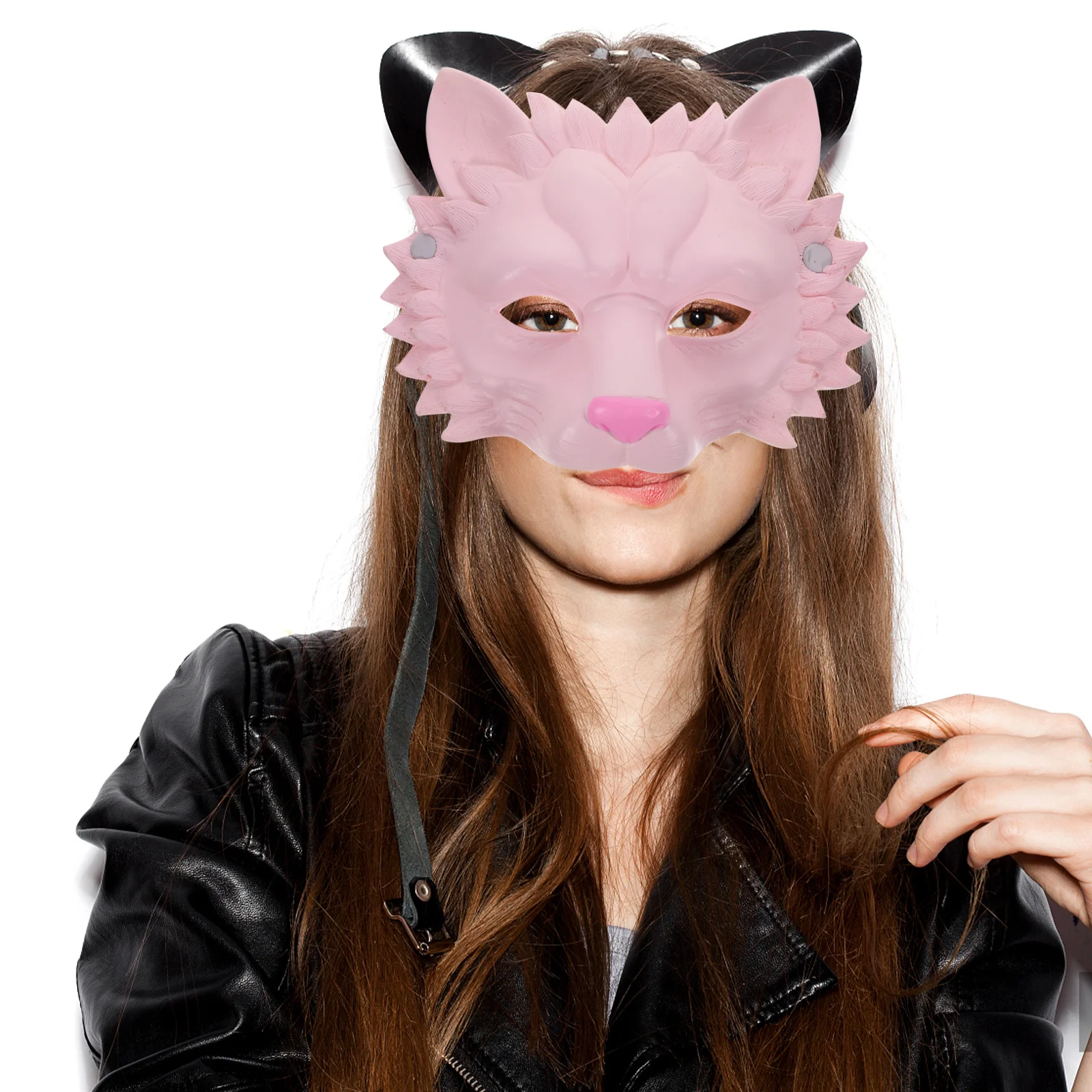 

3D Lion Mask PU Material Safe for Masquerade Halloween Carnival Cosplay Party Accessory Lion Mask Masks for Masquerade