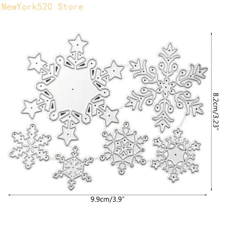 Christmas Snowflake Metal Cutting Dies Stencil DIY Scrapbooking Album Stamp Pape N84C