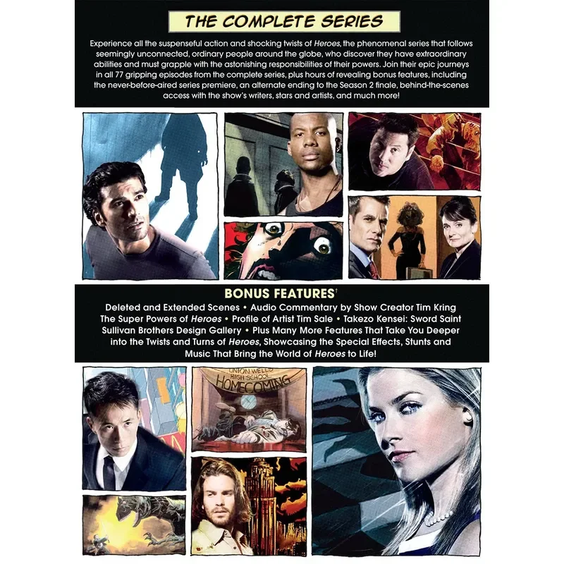 Super Heroes Season 1-4 Full Version Heroes DVD 21 Discs Original American Drama English Pronunciation Subtitles