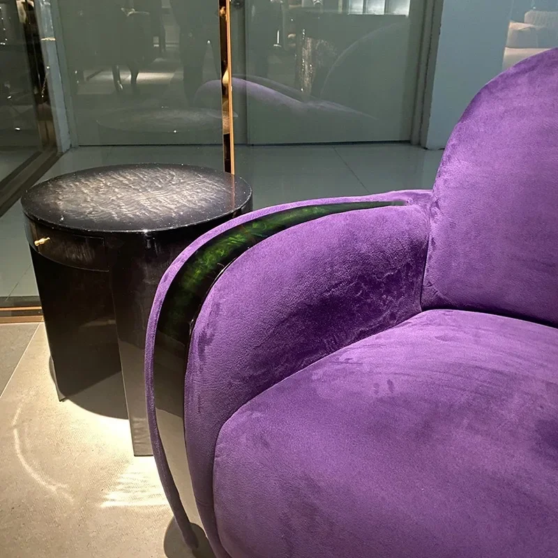 Modern light luxury fabric single sofa leisure chair ecological cloth technology cloth