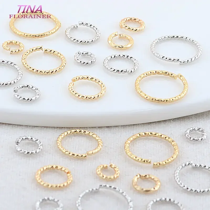 14K Gold Color Jump Rings Split Rings 5MM 6MM 8MM Open Jump Rings for Jewelry Making Metal Ring DIY Fittings