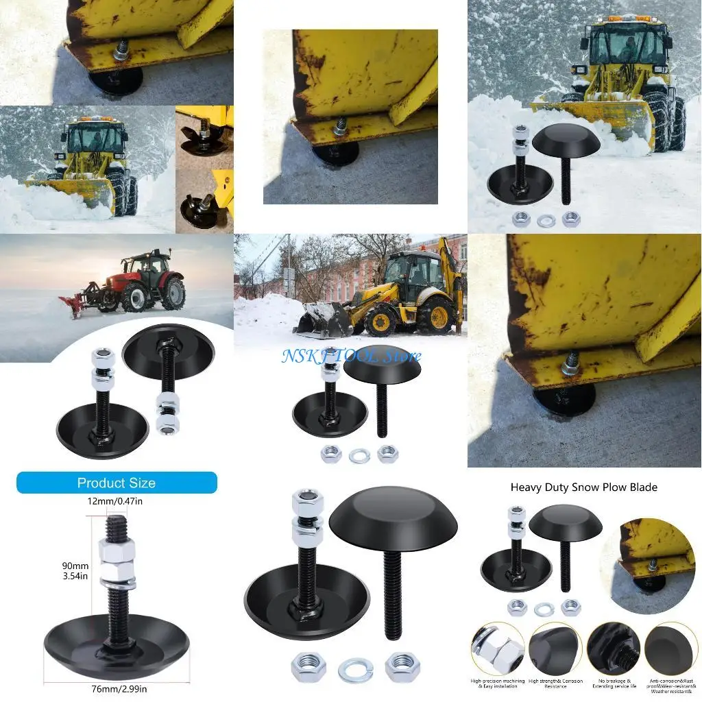 

L8RC Upgraded Plow Blade Skid Pad 2873423 2877245 for 1/2" Diameter Slide Boot Improved Durability Rustproof