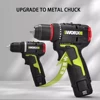 WORX WU130X 무선 전기 스크루 드라이버 드릴 12V 40Nm 금속 가공용 브러시리스 모터 홈 리튬 배터리 전동 공구 3