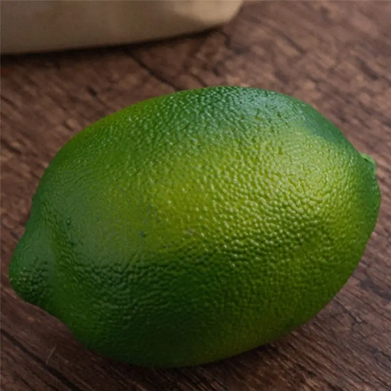 A68P-10PCS Artificial Lemons Set, Realistic Green Faux Lemons, Perfect For Home Decor, Kitchen Display And Photography Props