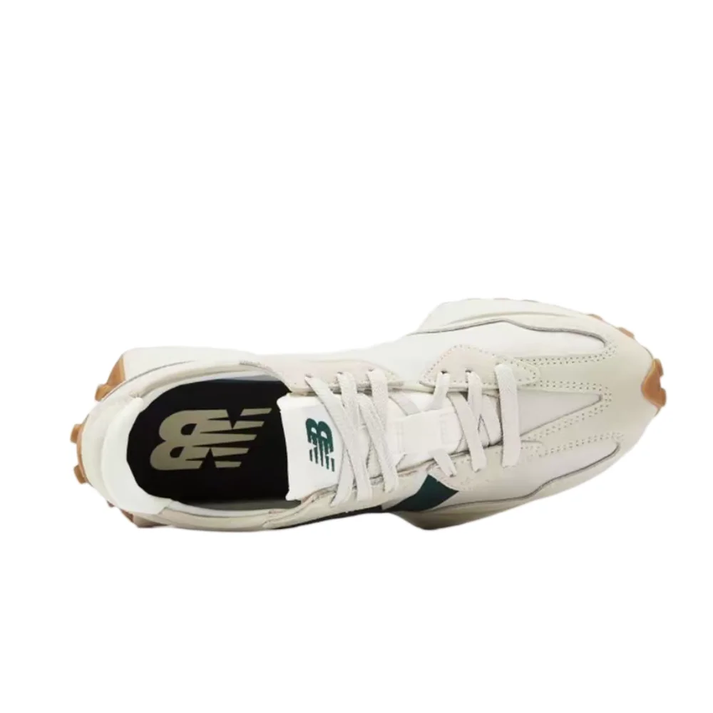 New Balance NB327 Unisex Low-Top Urban Commuter Runners – Gray-Green, Retro Fabric Build & Casual Comfort MS327HR1