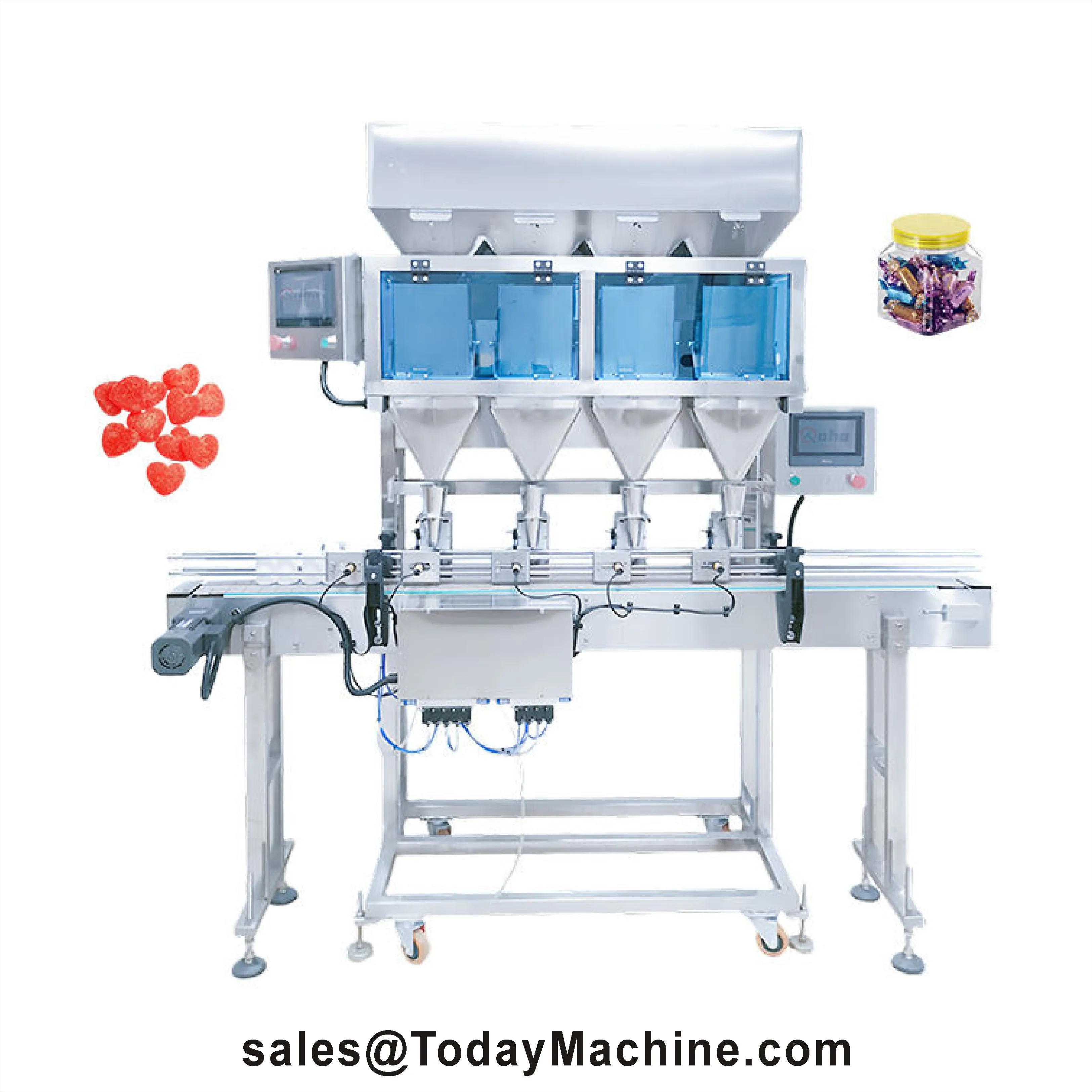 Automatic Single Head Linear Weigher Working For Food Factory Weighing And Packaging Rice Seeds Powder
