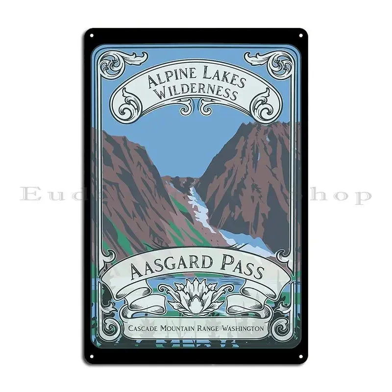 Alpine Lakes Wilderness Washington Usa Vintage Metal Sign Design Party Funny Plaques Cave Tin Sign Poster