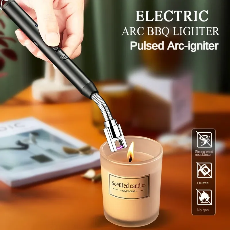 New Candle Kitchen BBQ Electric Lighter USB Rechargeable Plasma Electronic Arc Lighter