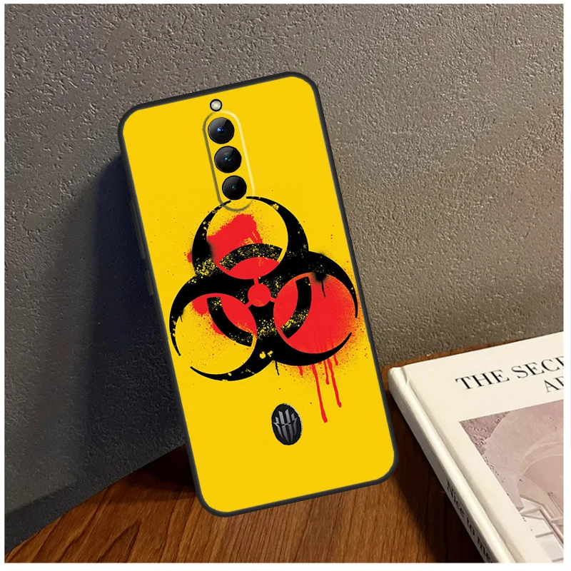 حافظة شعار رمز الخطر الحيوي ، غطاء للسحر الأحمر 9 ، 8S ، 8 برو بلس ، زتي ، النوبة ، 6S ، 7S ، 6 ، 7 برو ، 6R ، 5S ، 5G